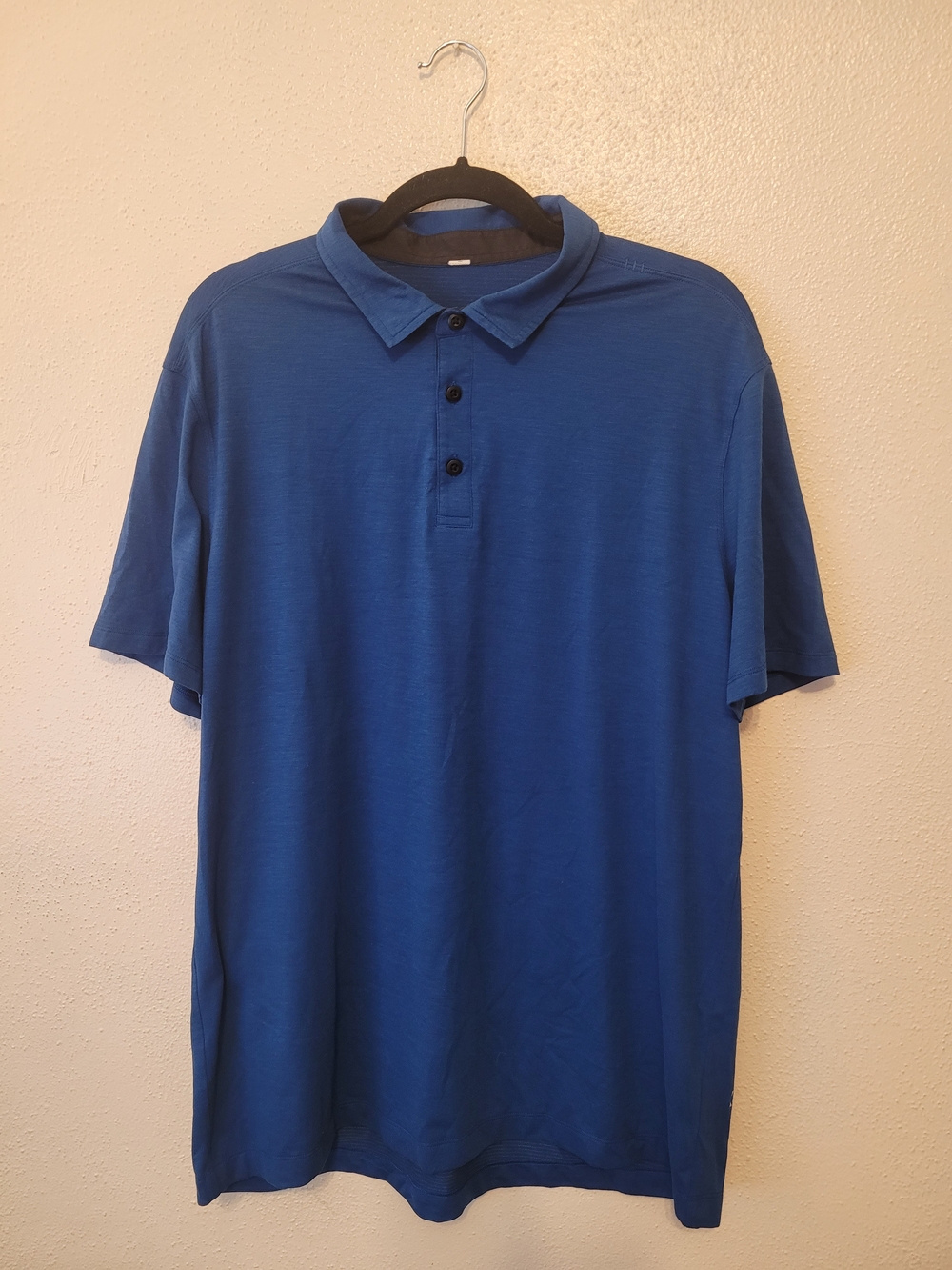 Lululemon Men’s Metal Vent Tech Polo Dark Cobalt Blue Performance Shirt Large